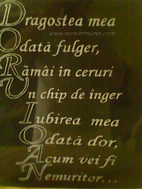 Scris pe marmura , granit