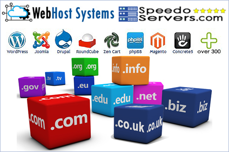 Cheapest Domain names from Speedoservers.com of Web Host Systems Ltd
