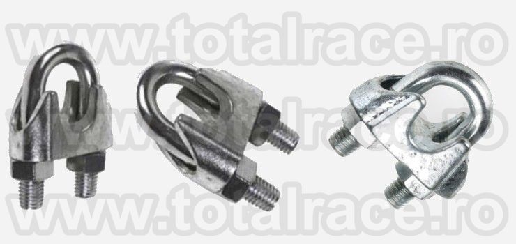 bride cablu turnate DIN741 brida zincata bride fixare accesorii cablu tractiune